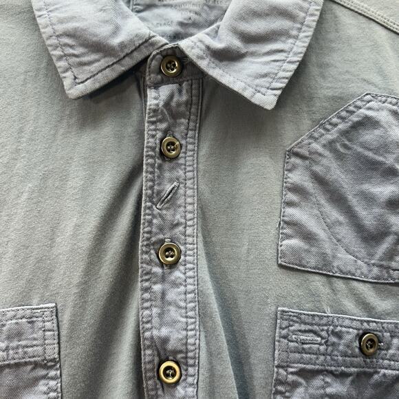 AllSaints Spitalfields Jacks Place Utility Polo Shirt Size S Pockets Henley - Picture 3 of 9